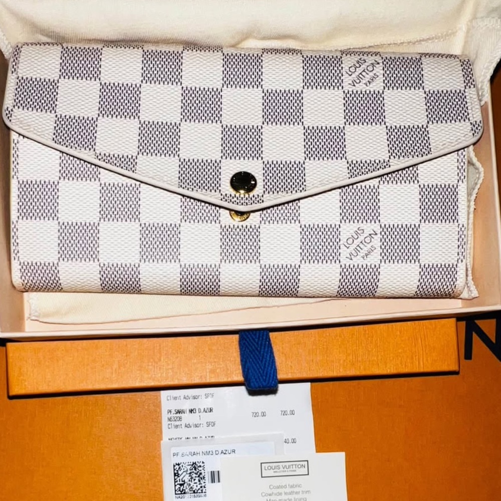 Louis Vuitton Sarah Wallet Damier Azur